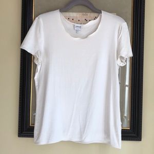 Armani Collezioni Dressy Tee in Ivory